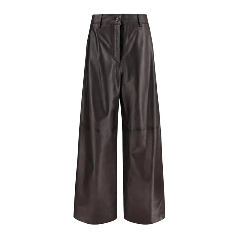 Pantalon en cuir P.a.r.o.s.h. marron