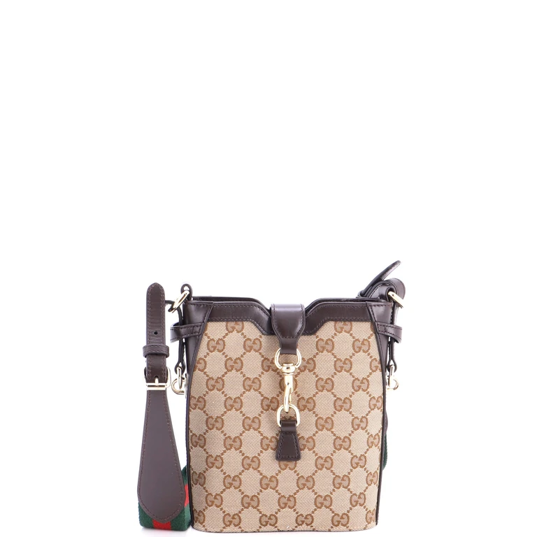 Bucket Bag GG Canvas with Leather Mini