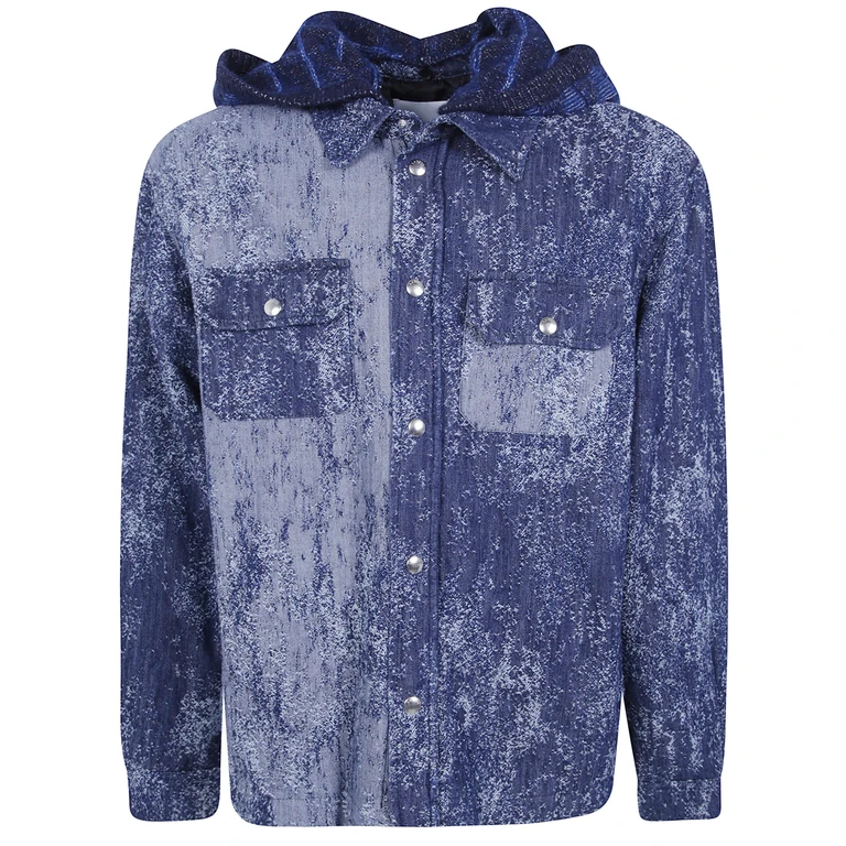 Shirt Blue Denim Shirt Man