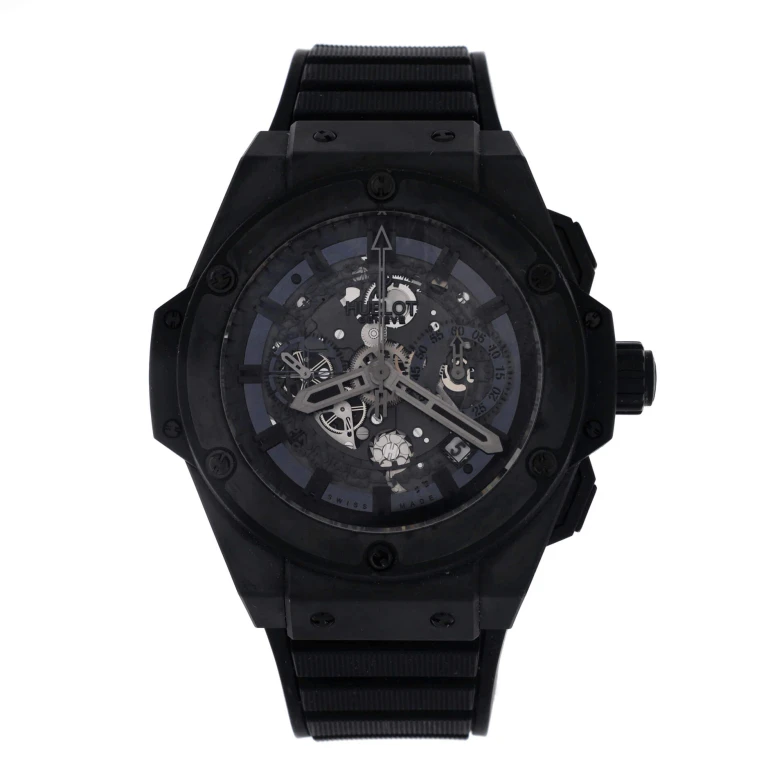 Big Bang Unico King Power Black Magic Chronograph Automatic Watch Ceramic and Rubber 48