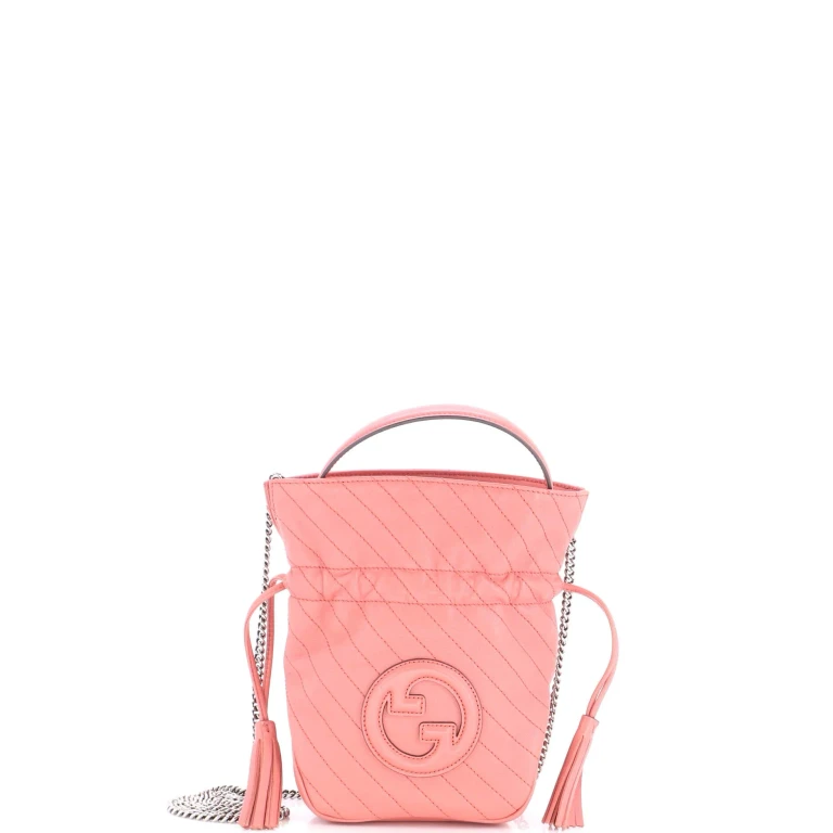 Blondie NM Bucket Bag Diagonal Quilted Leather Mini