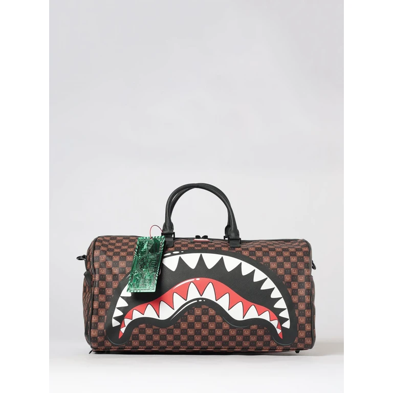 SPRAYGROUND Sharks In Paris Travel Duffle Bag in Check Pattern Coated Cotton (910D9306NSZ)