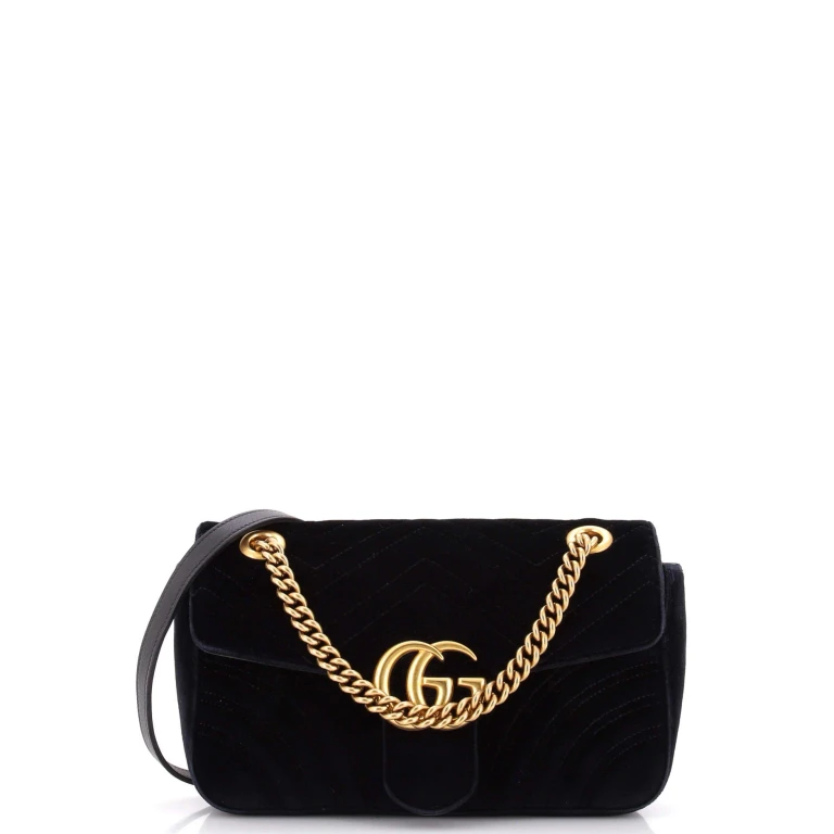 GG Marmont Flap Bag Matelasse Velvet Small