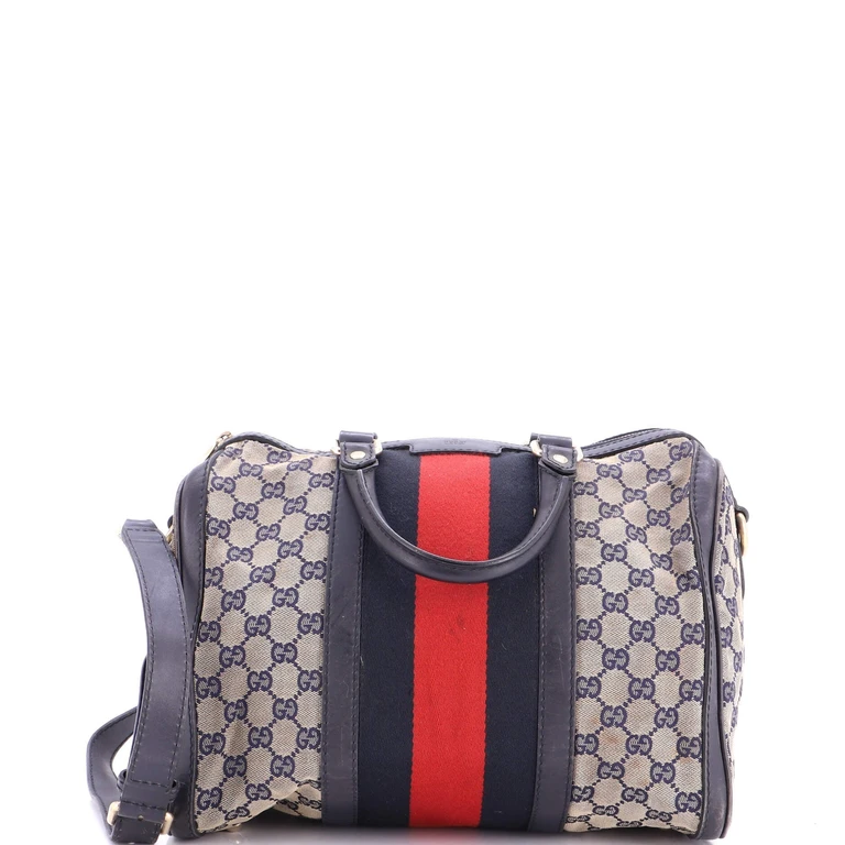 Vintage Web Boston Bag GG Canvas Medium