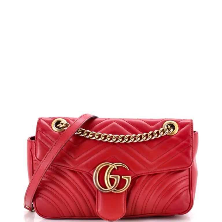 GG Marmont Flap Bag Matelasse Leather Medium
