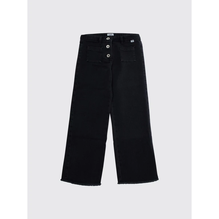 Girl's High-Waisted Wide-Leg Denim Jeans (PL0071J0021099)