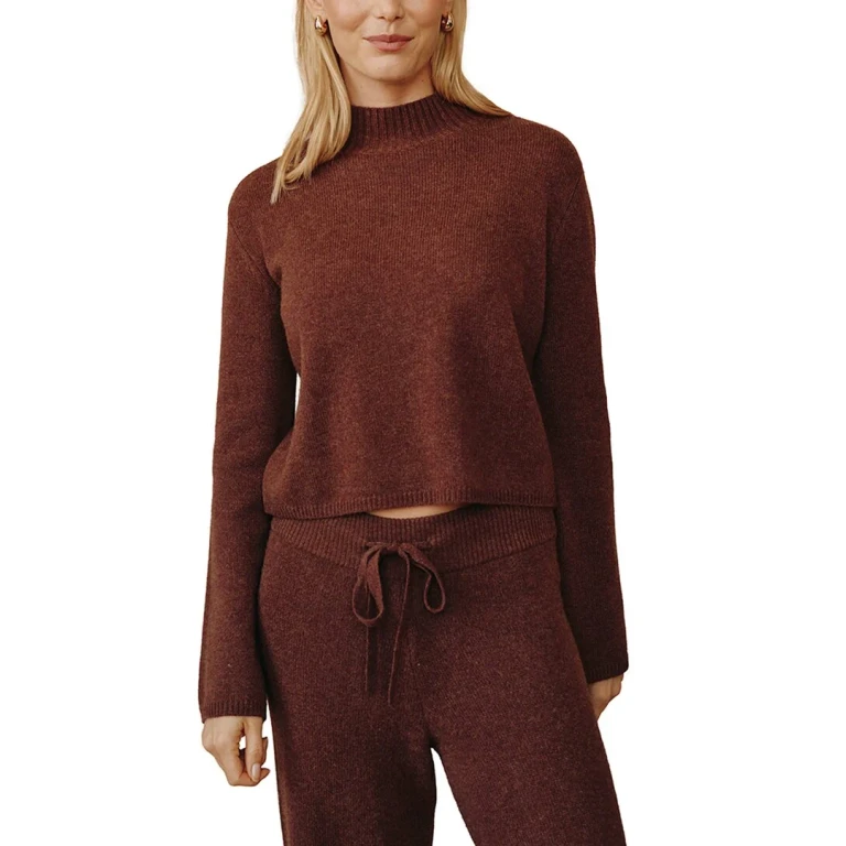 Cashmere & Wool Mock Neck Sweater