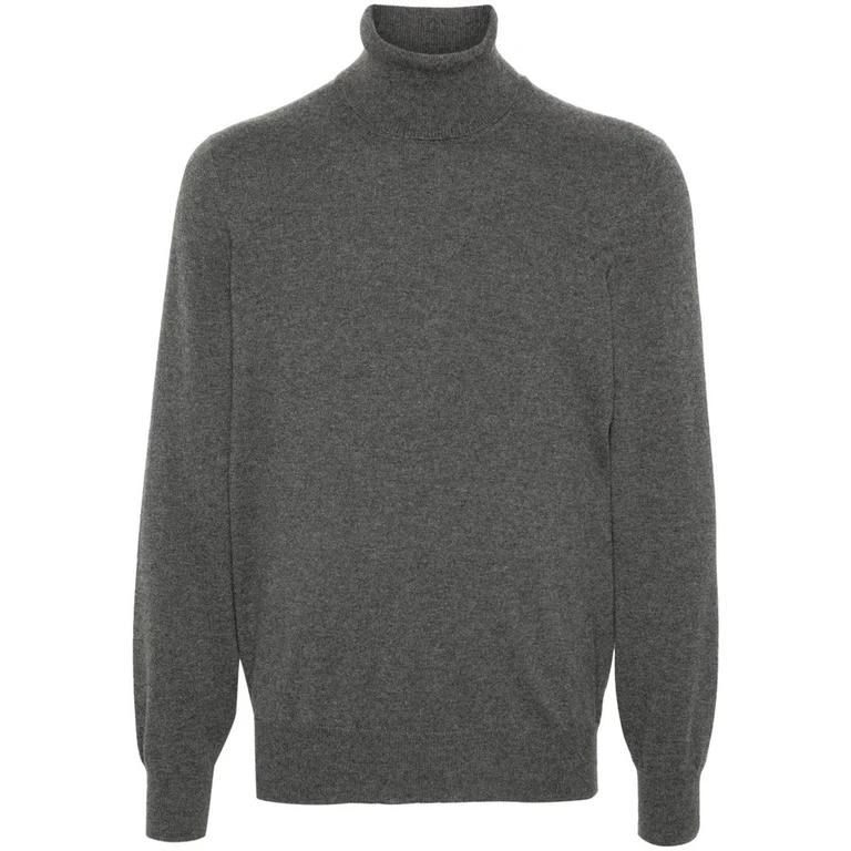 Mens Grey Turtleneck Sweater