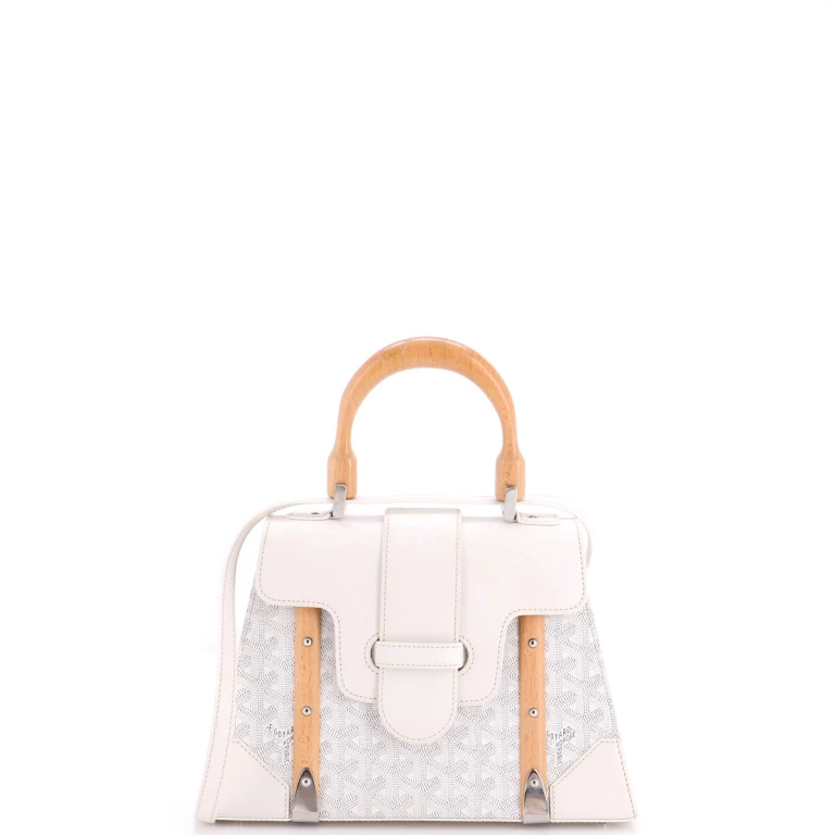 Saigon Top Handle Bag Coated Canvas with Leather PM