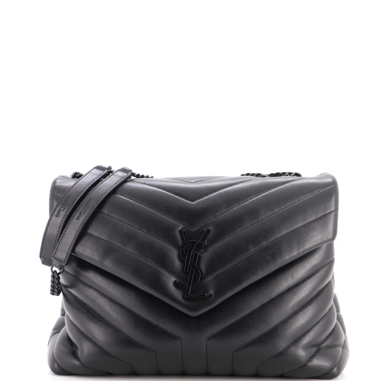 Loulou Shoulder Bag Matelasse Chevron Leather Medium