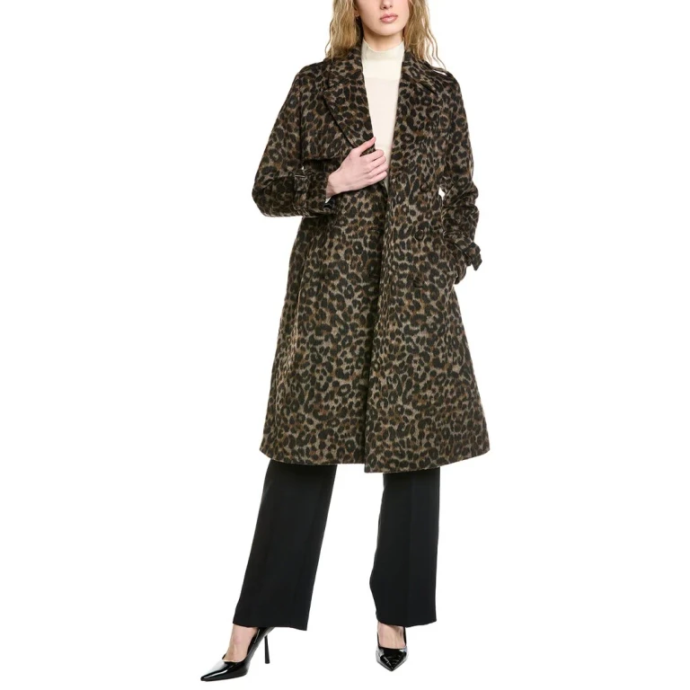 Double-Breasted Wool-Blend Coat
