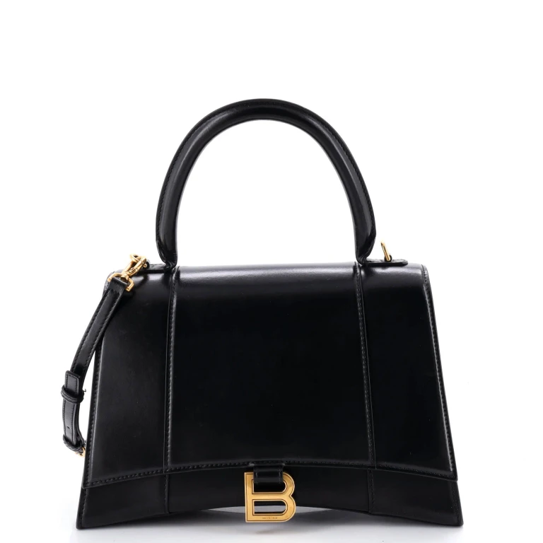 Hourglass Top Handle Bag Leather Medium