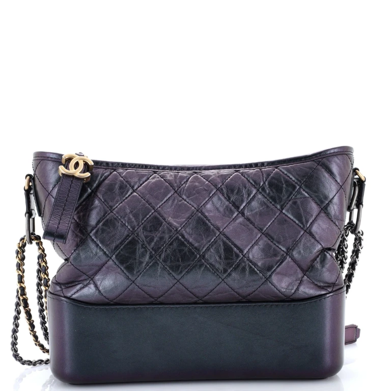 Gabrielle Hobo Quilted Iridescent Aged Calfskin Medium