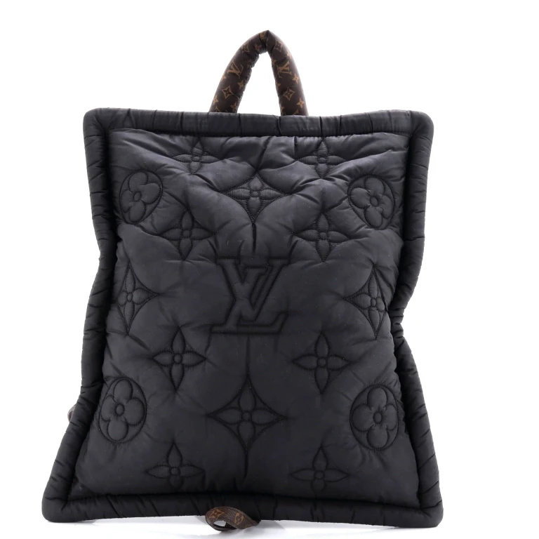 Pillow Backpack Monogram Quilted Econyl Nylon