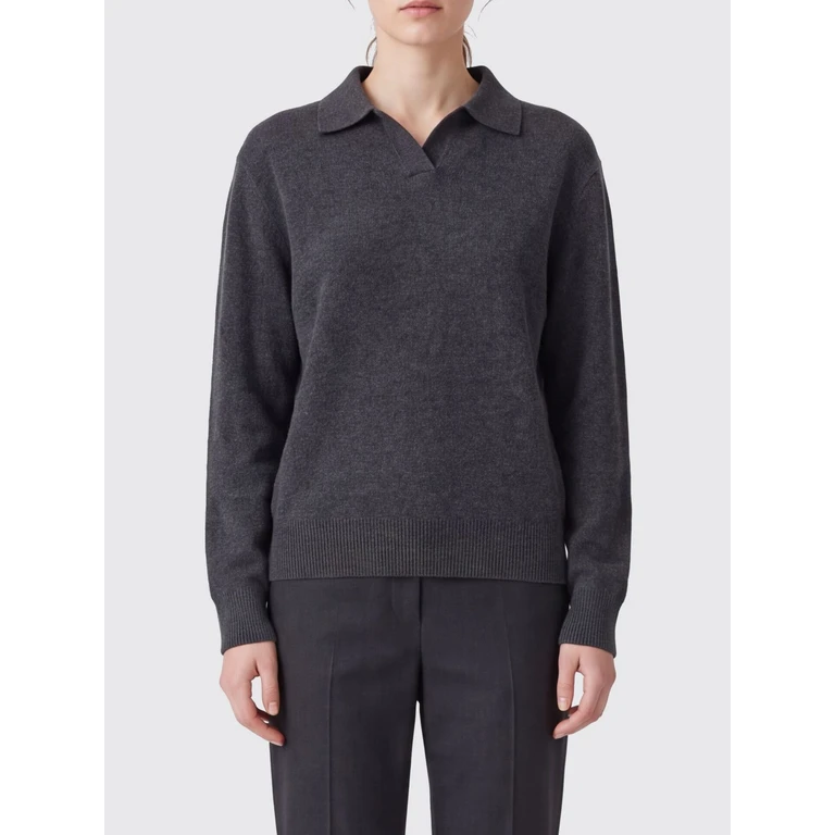 Long-Sleeved Pure Cashmere Knit Polo (11062Y973ANT)