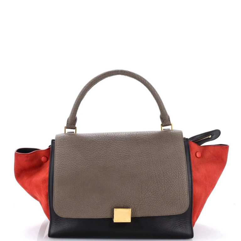 Tricolor Trapeze Bag Leather Medium