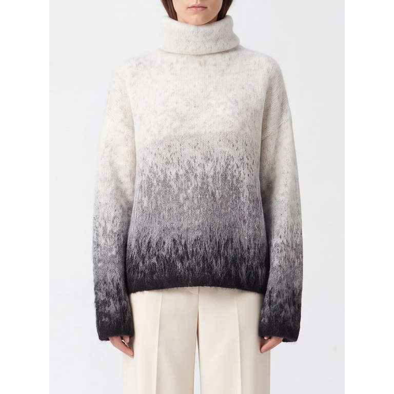LIU JO Abstract Pattern Relaxed Fit Wool and Alpaca Blend Jumper (WF6426MA58PL9459)