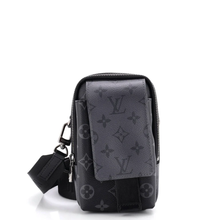 Double Phone Pouch NM Reverse Monogram Eclipse Canvas