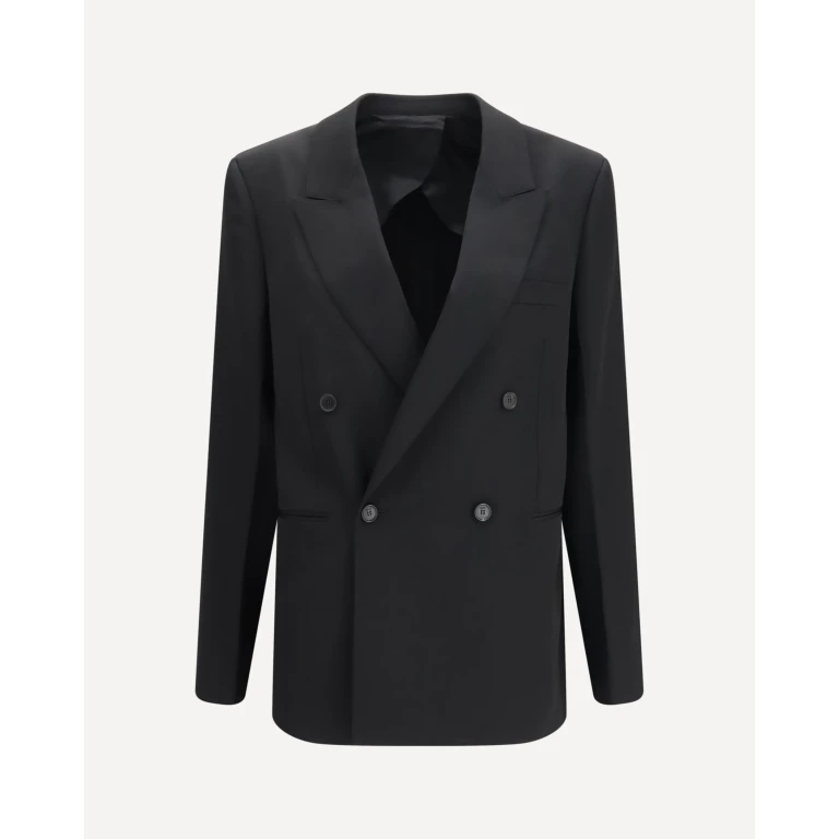 Double-breasted wool twill Blazer Female 44