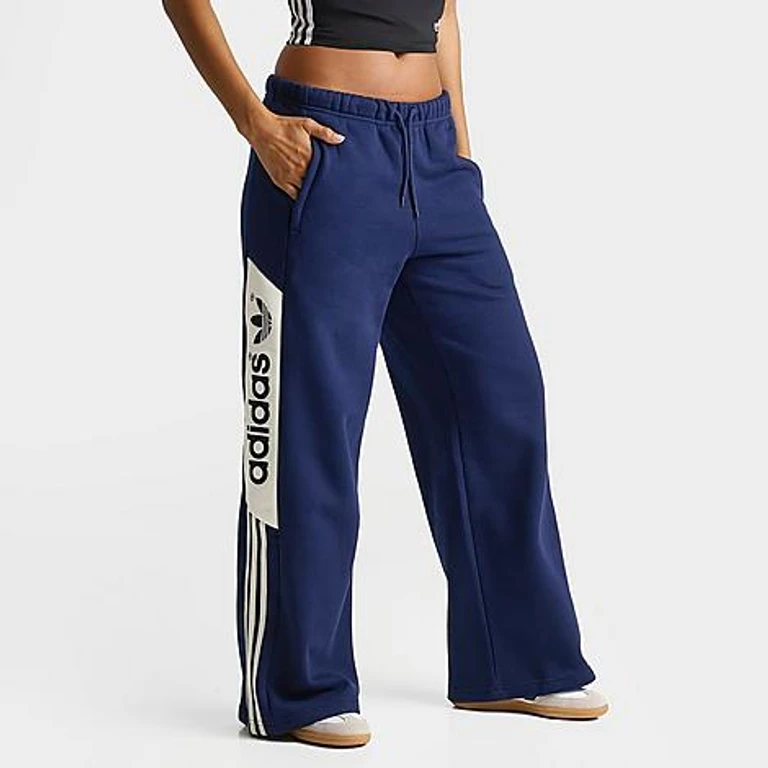 Women's Originals adiSignature NY Wide-Leg Sweatpants in Team Navy Blue Size: XS