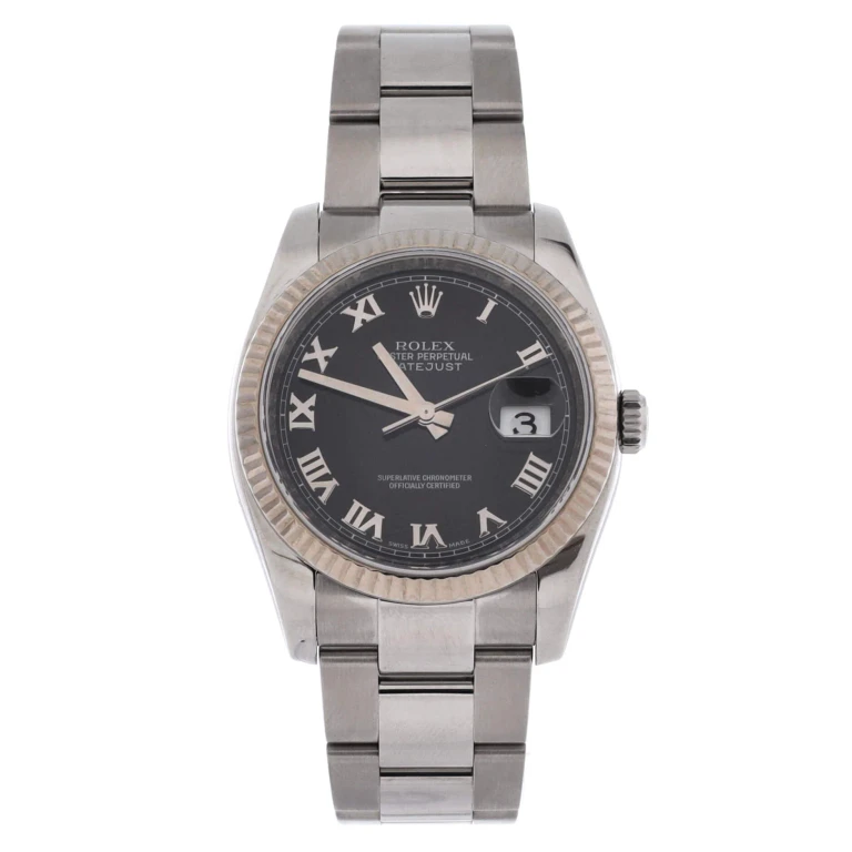 Oyster Perpetual Datejust Automatic Watch Stainless Steel and White Gold 36