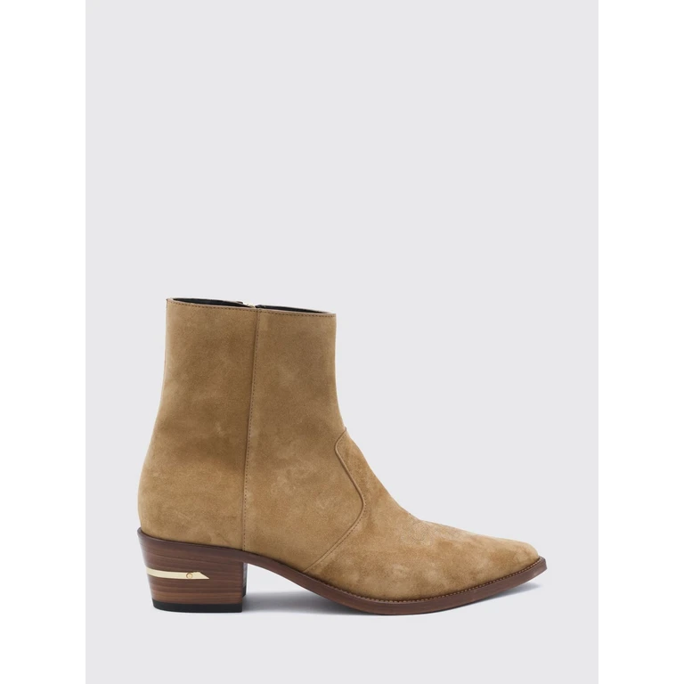 Ryder Suede Western Ankle Boots with Almond Toe and Side Zip (AM426BO00800D6)