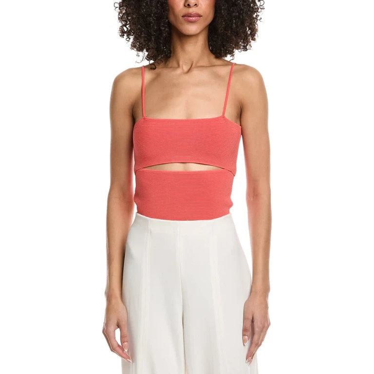 Crepe Matte Front Slit Tank