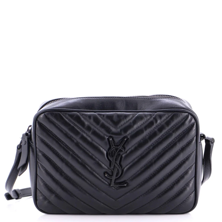Lou Camera Bag Matelasse Chevron Leather Small