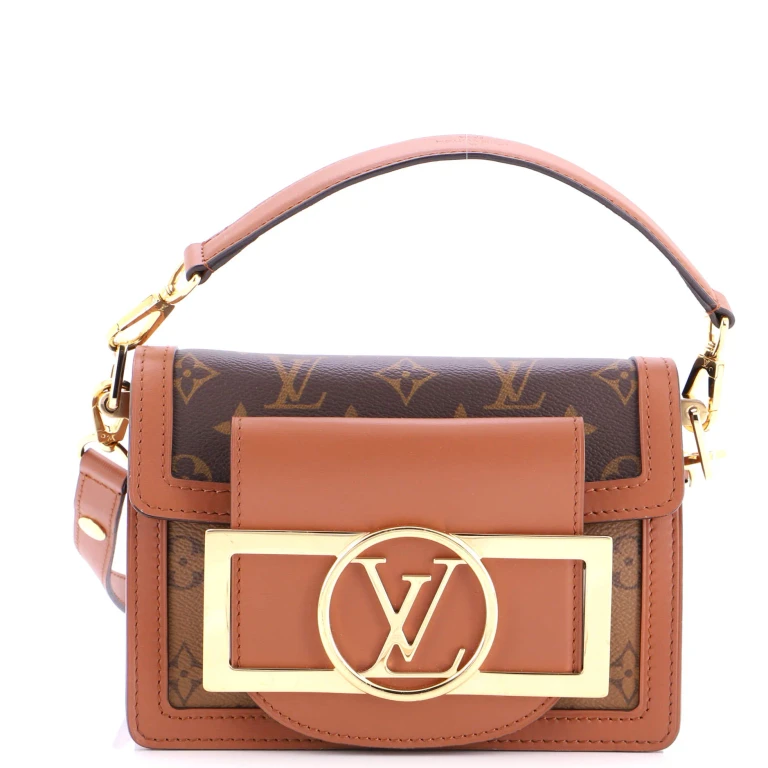 Dauphine Lock XL Shoulder Bag Reverse Monogram Canvas Mini