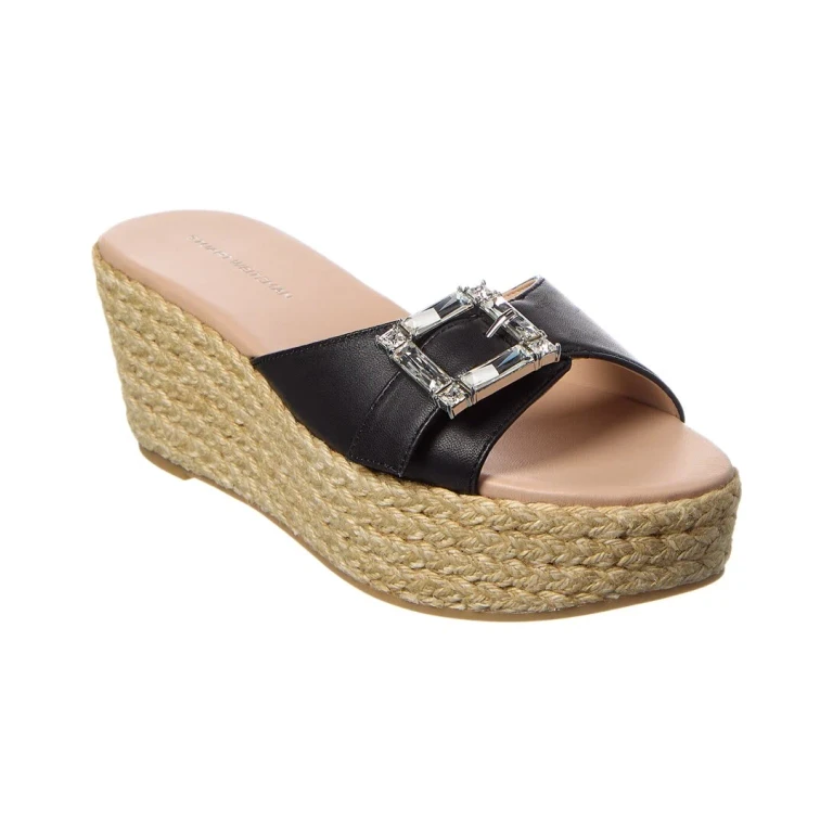 June 75 Leather Wedge Sandal