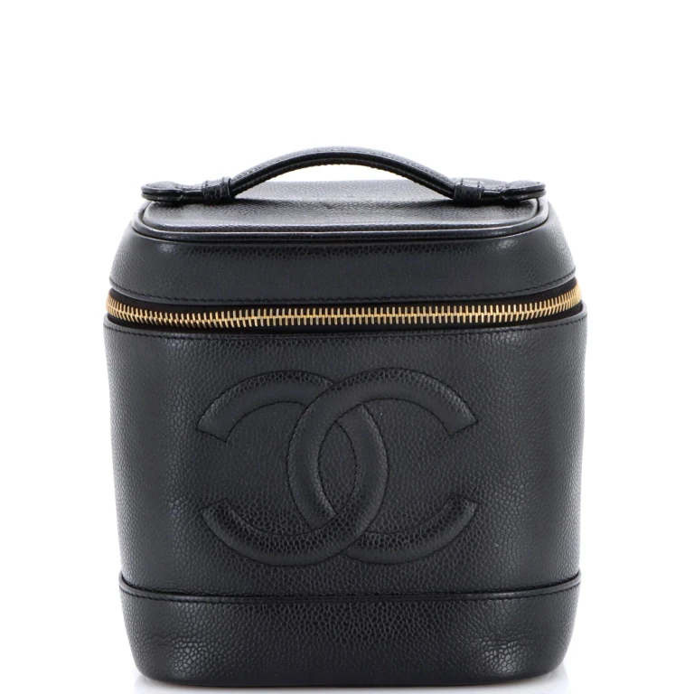Vintage Timeless Cosmetic Case Caviar Tall