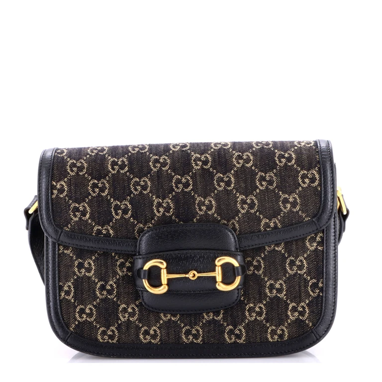 Horsebit 1955 Shoulder Bag GG Denim Small