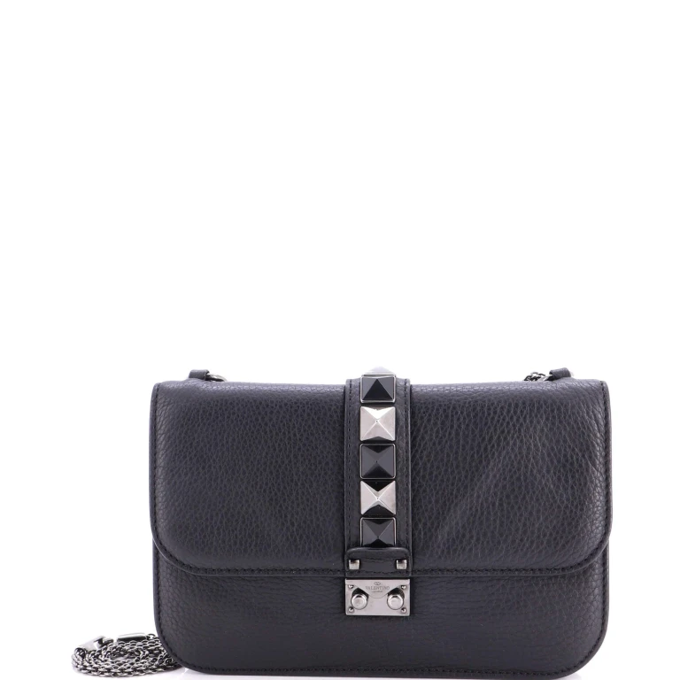 Glam Lock Shoulder Bag Leather Medium