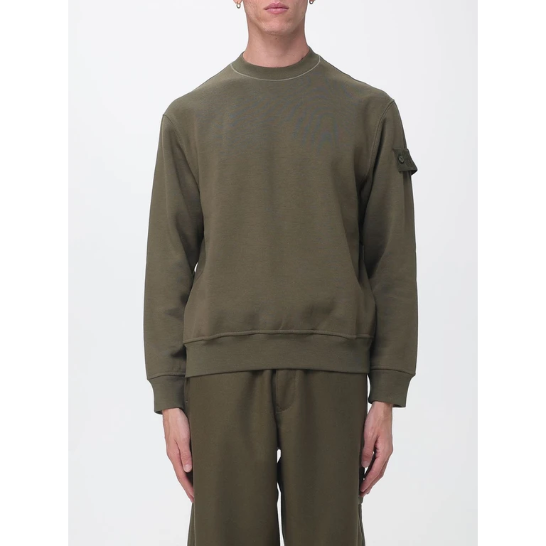 Wool and Cotton-Blend Crewneck Jumper with Compass Logo Patch (6100013S0F15V0054)