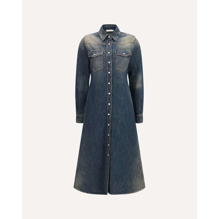 Long Denim Dress Female 42
