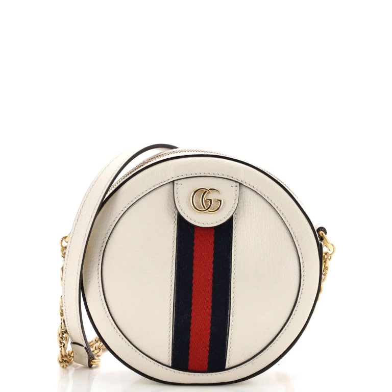 Ophidia Round Shoulder Bag Leather Mini