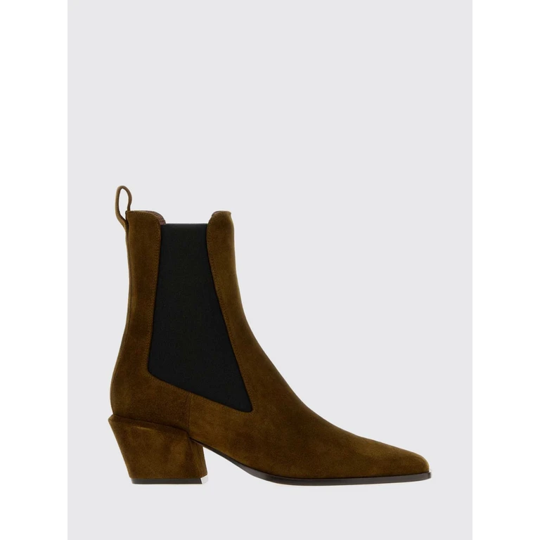 Bettina Suede Western Chelsea Boots with Mid Flared Heel (PX1706XV003TUNDRA)