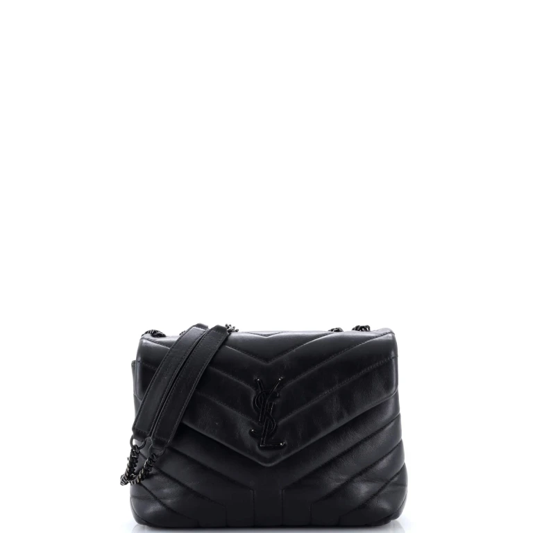 Loulou Shoulder Bag Matelasse Chevron Leather Small