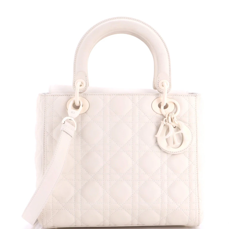 Ultra Matte Lady Dior Bag Cannage Quilt Calfskin Medium