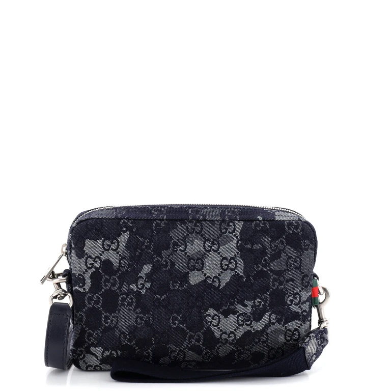 Convertible Crossbody Bag Camouflage GG Denim
