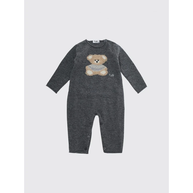 Baby Merino Wool Jumpsuit with Teddy Bear Embroidery (TL0002EM220085)