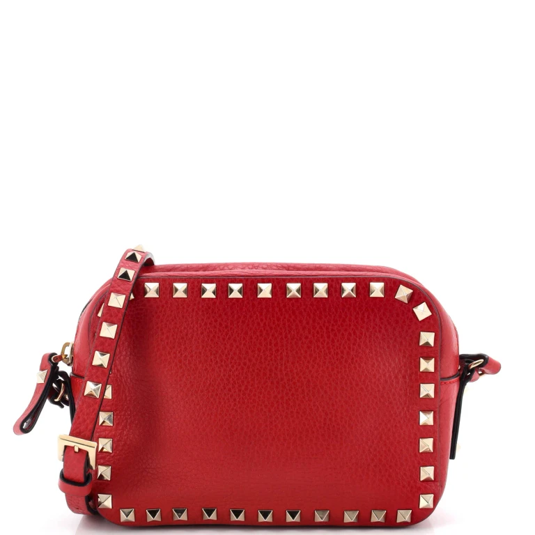 Rockstud Camera Crossbody Bag Leather