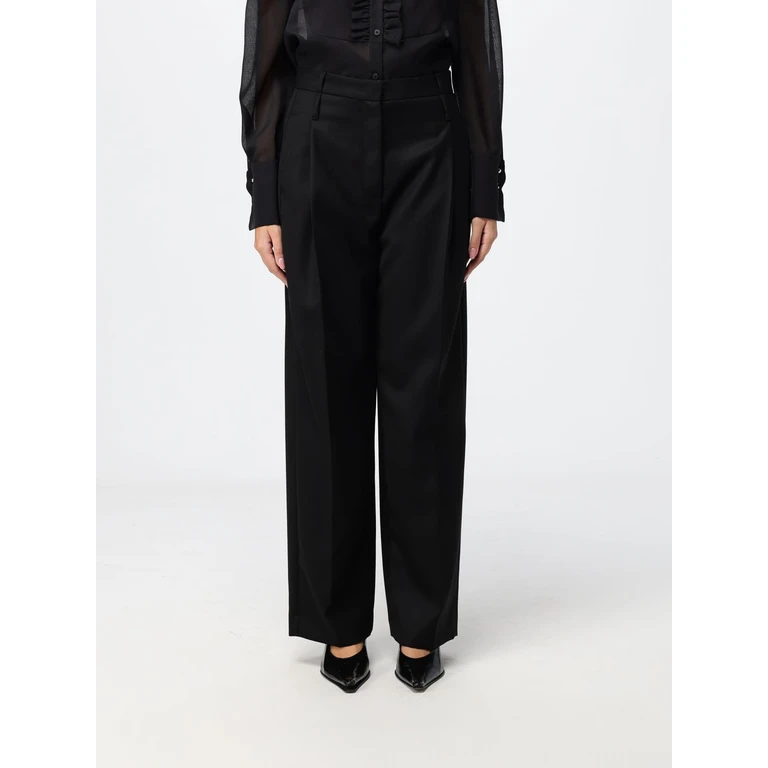 Wide-Leg Pleated Sartorial Trousers in Wool Blend (140333010578X001)
