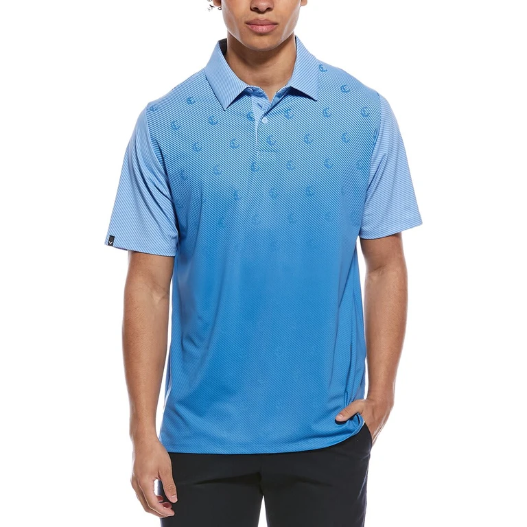 Engineered C Twill Print Golf Polo Shirt