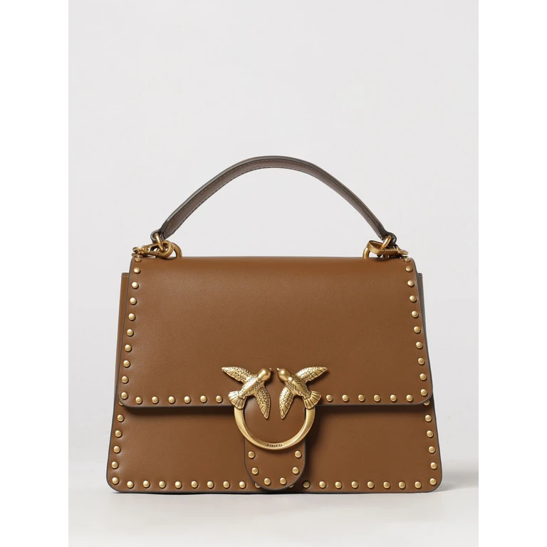 Love Bag Handbag in Leather with Monogram Embroidery and Studs (107064A0F1M37Q)