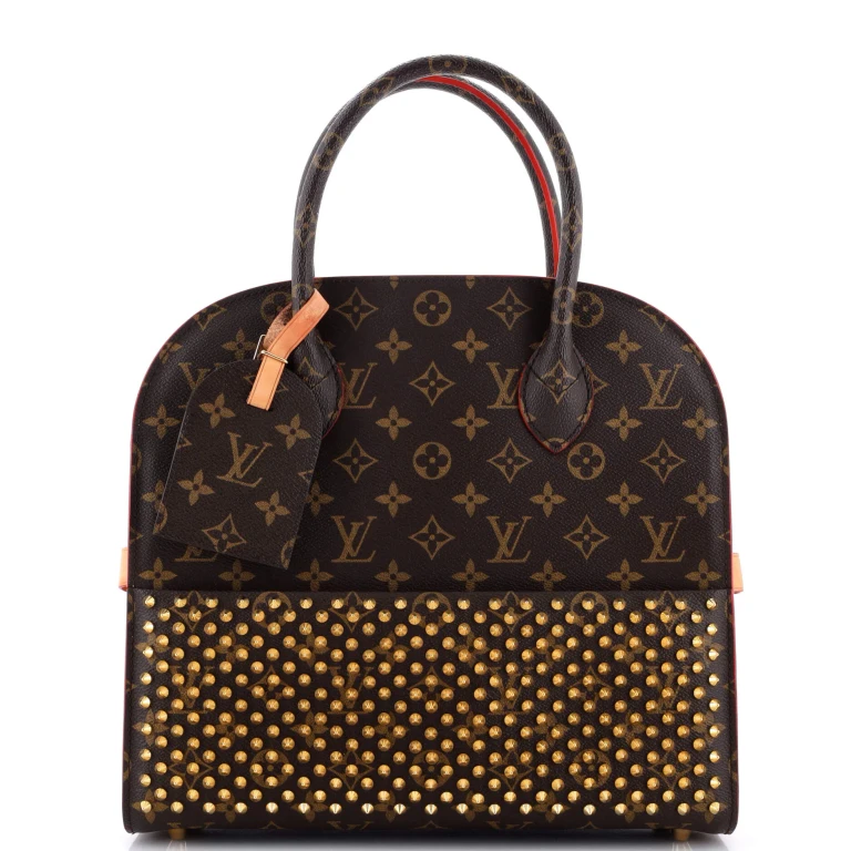x Christian Louboutin Shopping Bag Calf Hair and Monogram Canvas