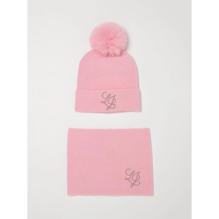 LIU JO Two-Piece Wool Blend Set for girls with pom-pom beanie (KF6091MA22SX0638)