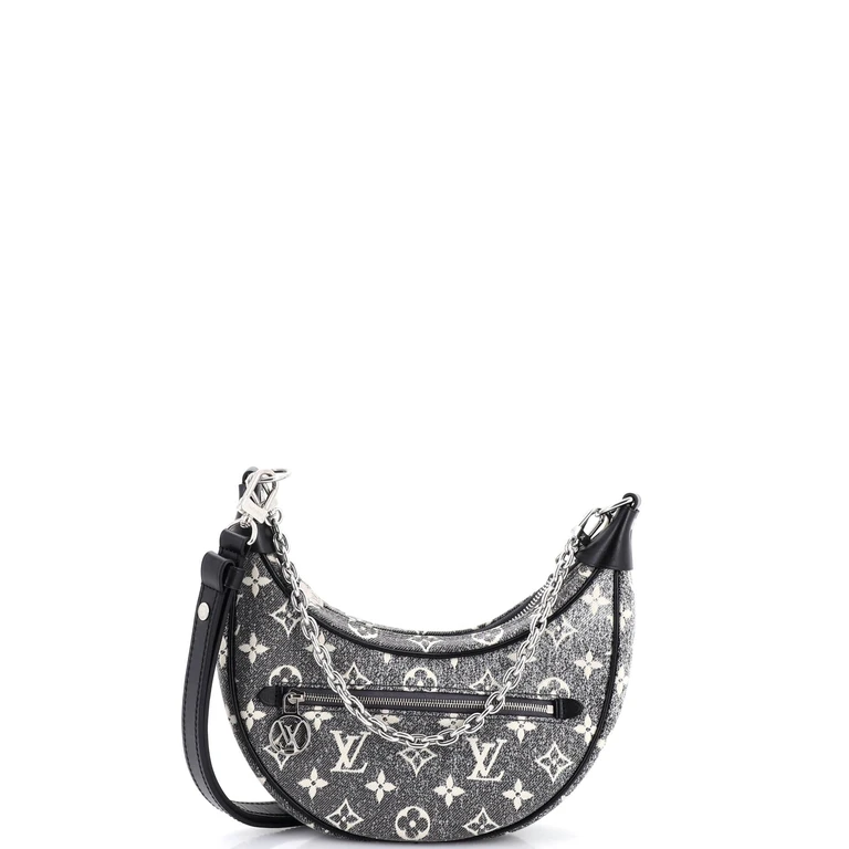 Loop Handbag Monogram Jacquard Denim