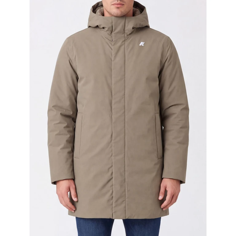 K-WAY Coat Men color Beige (K4157FW677)