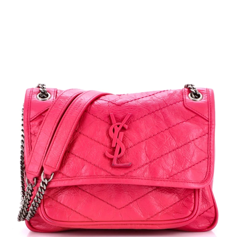Niki Chain Flap Bag Matelasse Chevron Leather Baby